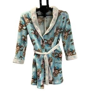 Disney FROZEN Bath Robe Girls Size 10 Pajamas Bathrobe Elsa Knee Length Cover Up
